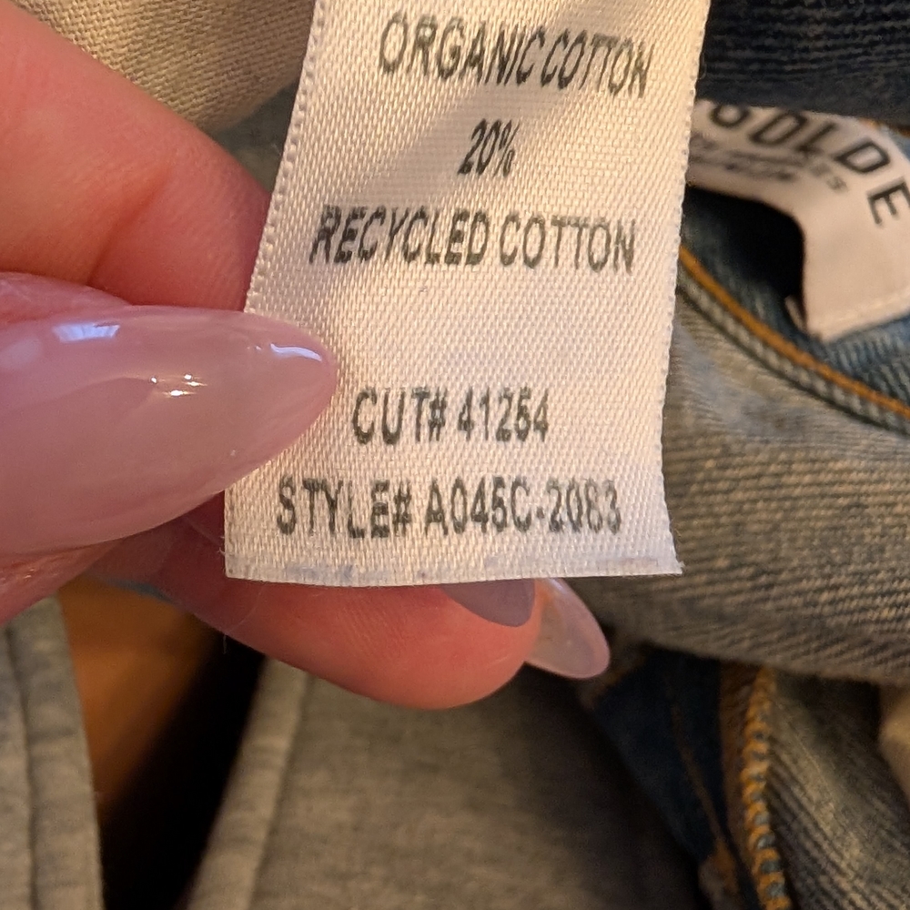 Agolde Ripped Light Blue Straight Leg Jeans - Picture 3 of 3